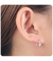 Triangle 4mm CZ Silver Stud Earring STS-3263